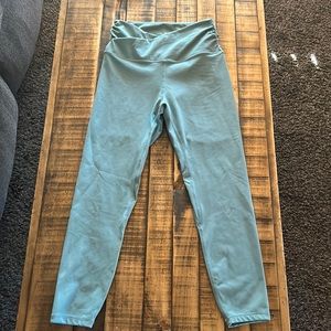 ODODOS Cross Waist Leggings in Sage Green